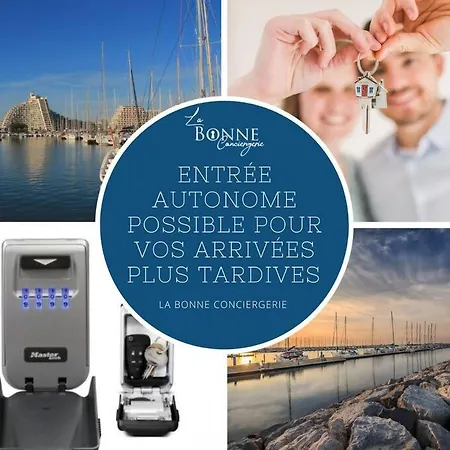 La Tranquillite Des Flots *wifi * Carnon * Proche Montpellier موجيو